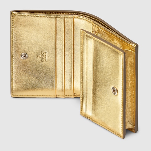 Kleine GG Marmont Brieftasche aus Pythonleder