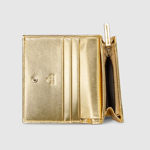 Kleine GG Marmont Brieftasche aus Pythonleder