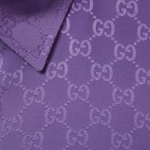 Übergroße Bluse aus GG Seidenjacquard