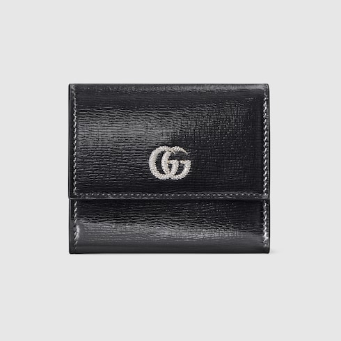 Bi-colour GG Marmont mini wallet