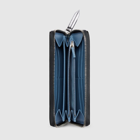 Zweifarbige GG Marmont Brieftasche mit Rundum-RV