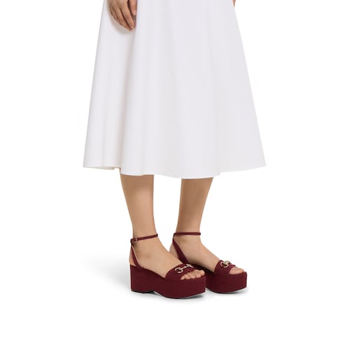 Sandalo donna flatform con Morsetto