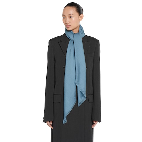 GG wool silk jacquard shawl