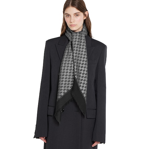 Châle en laine GG laminée