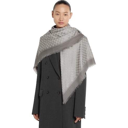 Châle en laine GG laminée