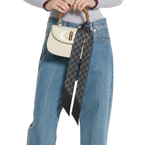 Ruban en soie imprimée