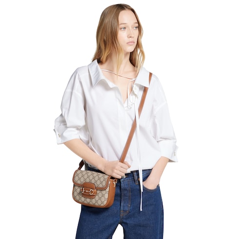 Bolso hombro Gucci Horsebit 1955 Soft pequeño