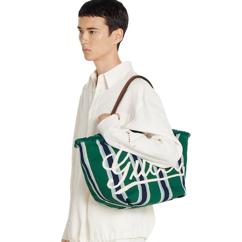 Embroidered medium canvas tote bag