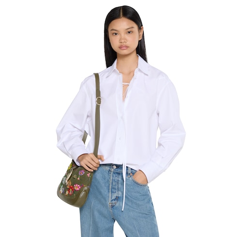 Gucci Jackie 1961系列刺绣中号手袋
