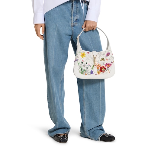 Gucci Jackie 1961系列刺绣中号手袋