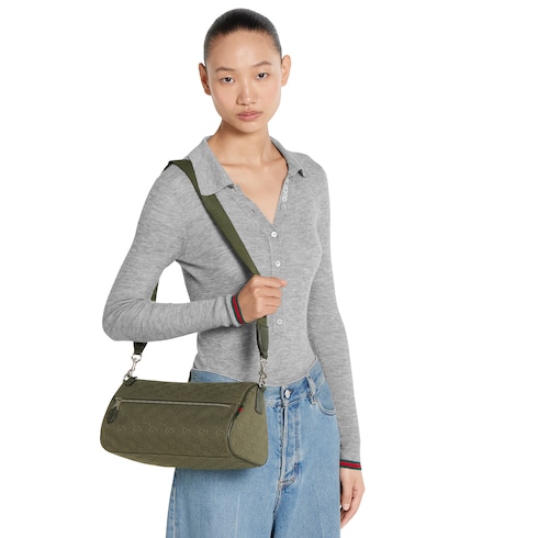 Bolso cilíndrico de lona GG tamaño pequeño 