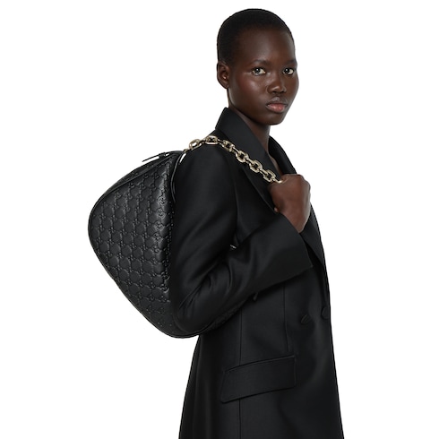 GG Emblem large shoulder bag