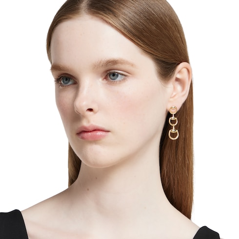 Orecchini a goccia Gucci Horsebit oro 18k