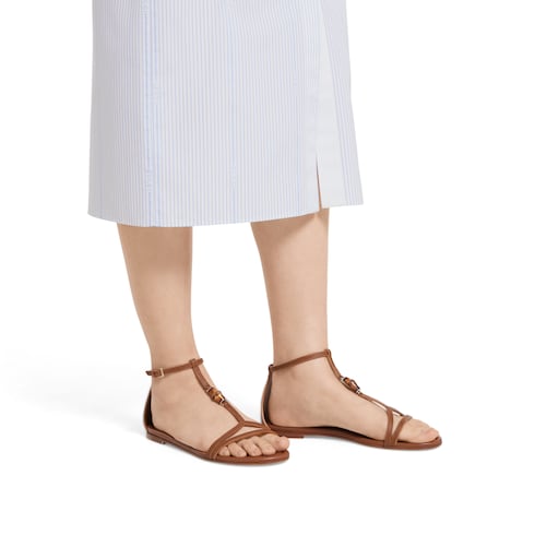 Sandales avec détail bambou pour femme