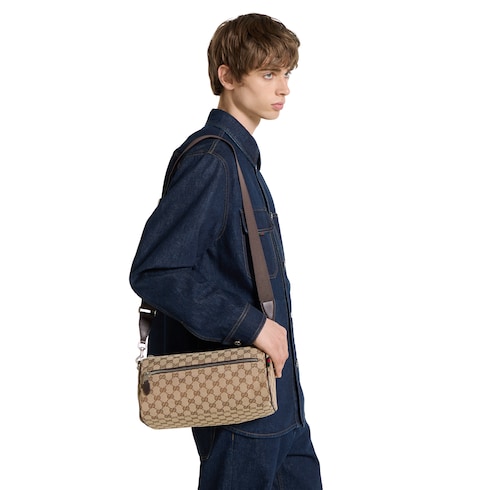 Kleine Zylindertasche aus GG Canvas 