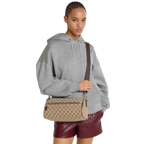 Kleine Zylindertasche aus GG Canvas 