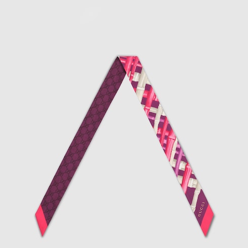 Band aus Seidentwill mit Print