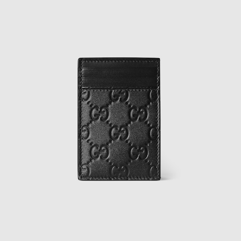 グッチ GGエンボス マネークリップ ブラック GUCCI GGエンブレム〕マネークリップ ・ブラック GGレザー | GUCCI公式