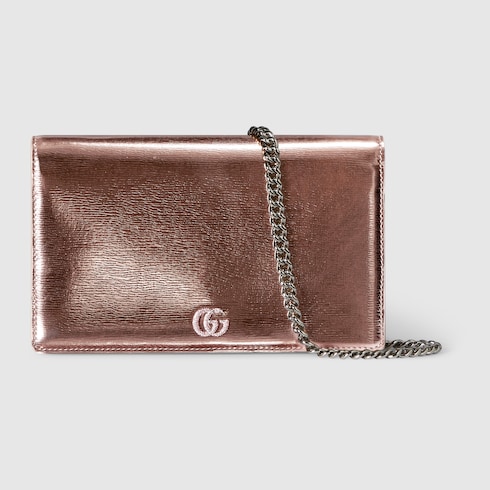 Bi-colour GG Marmont wallet on chain