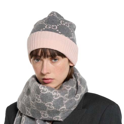 Mütze aus GG Kaschmirjacquard
