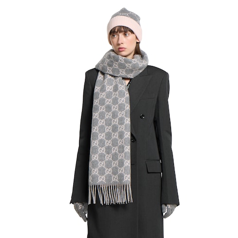 Bufanda de cashmere con GG
