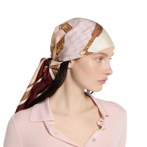 Printed silk twill carré