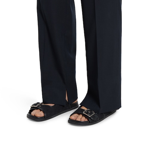 Men's slide sandal with buckles
