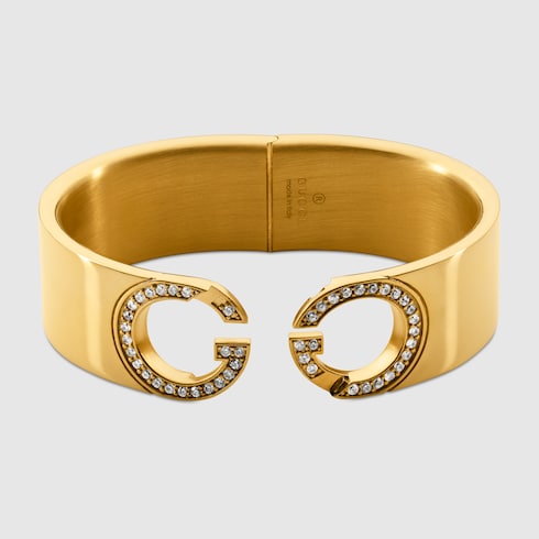 Gucci Interlocking Armspange mit Kristallen