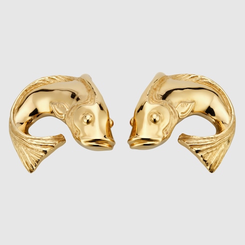 Carp-shaped earrings