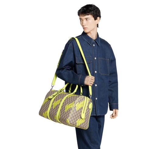 Medium duffle bag with print