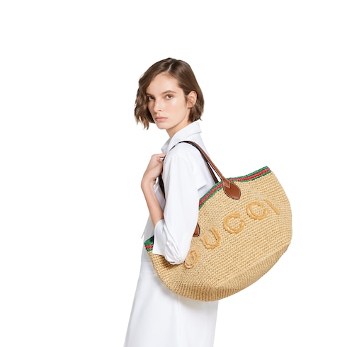 Borsa shopping intrecciata misura media