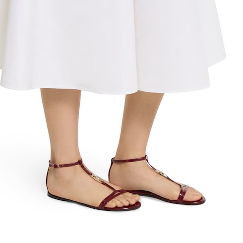 Sandalia de dedo con bambú para mujer