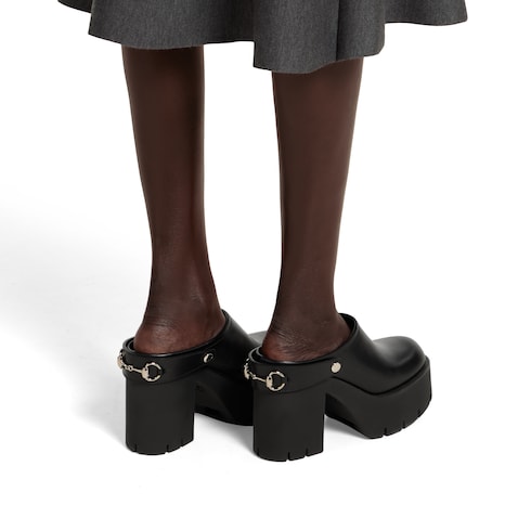 Zapato estilo slipper con plataforma y Horsebit para mujer