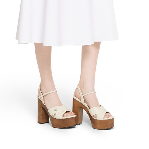 Sandalo donna con plateau
