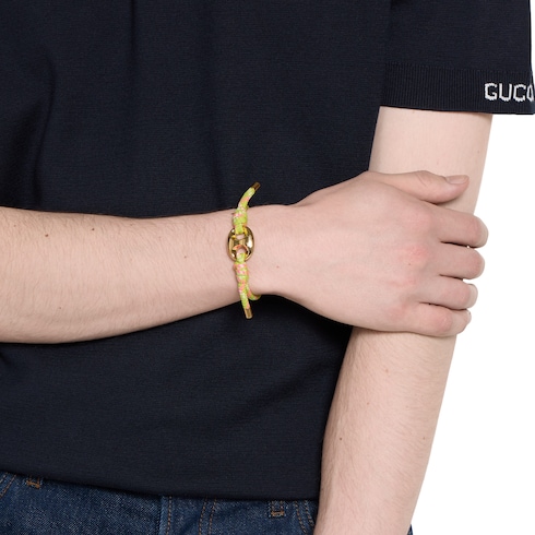 Gucci Marina Chain Armband aus Stoff