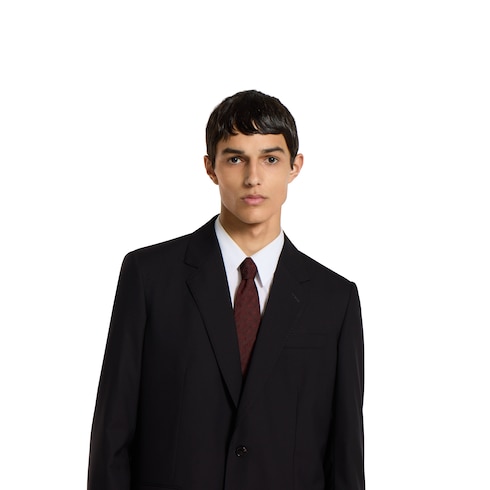 Cravate en jacquard de soie à motif équestre