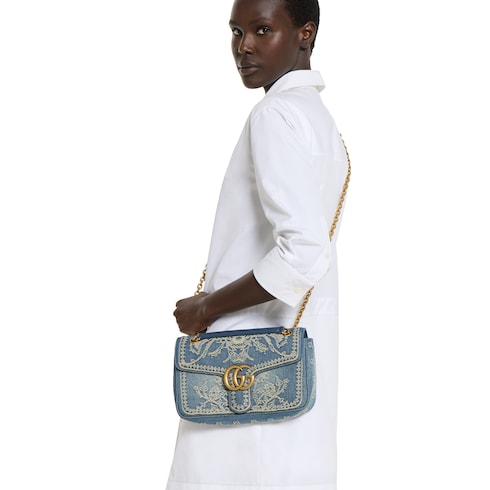 GG Marmont embroidered medium shoulder bag