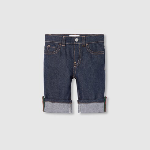 Pantalon pour bébé en denim avec bande Web
