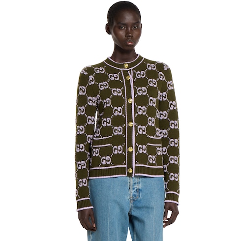 GG wool bouclé jacquard cardigan