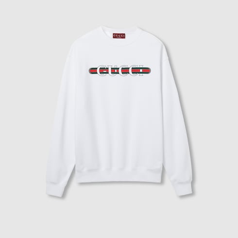 Cotton jersey sweatshirt with print