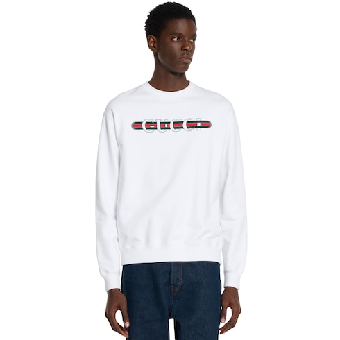 Cotton jersey sweatshirt with print