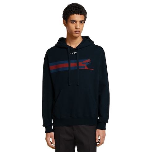 Cotton jersey sweatshirt with print