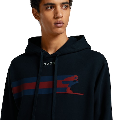Cotton jersey sweatshirt with print