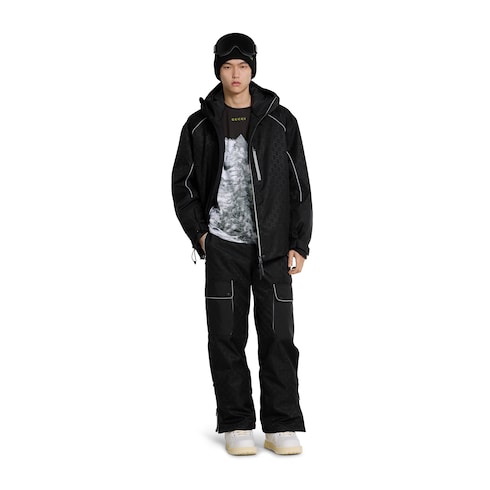 T-shirt in jersey di cotone tecnico stampato