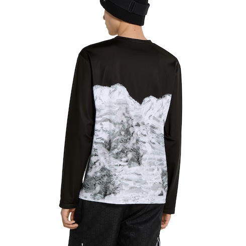 Camiseta de punto de algodón estampada