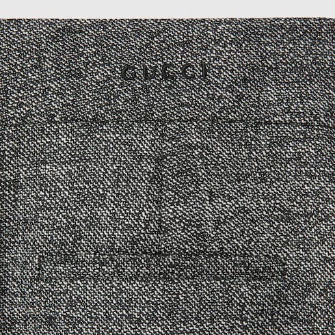 Wool grisaille pants with embroidery