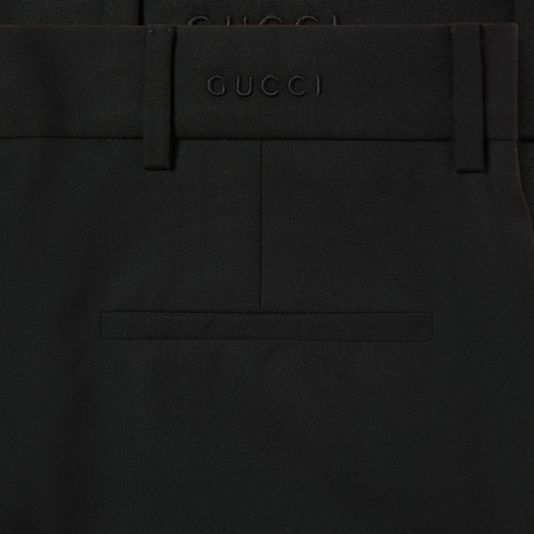 Pantalon en laine légère avec broderie