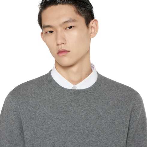Pull en double maille de laine et cachemire