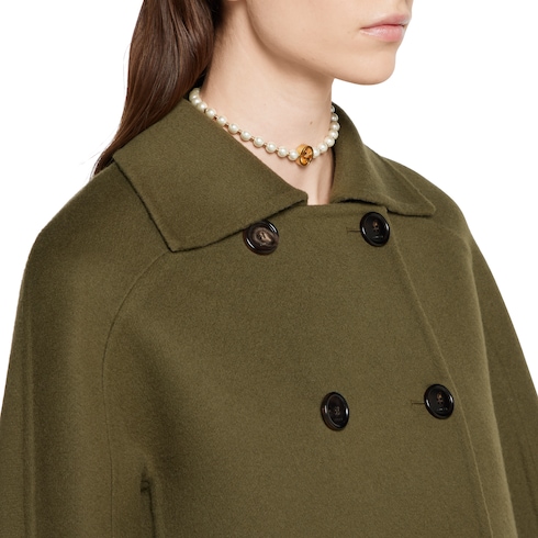 Manteau à double boutonnage en laine