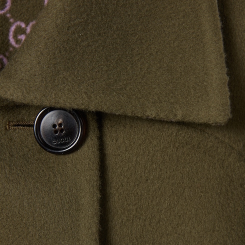 Wool double-breasted coat